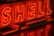 Vintage Shell neon light