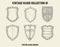 Vintage Shield Collection Vector Hand Drawn