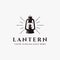 Vintage shinning lantern logo icon vector template, lead the way logo design