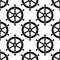 Vintage ships wheel seamless pattern