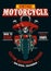 Vintage Shirt Design of Vintage Custom Motorcycle Garage