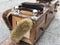 Vintage shoe shiner brushes and equipments at street