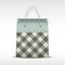 Vintage shopping bag in check texture