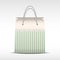 Vintage shopping bag in stripes texture
