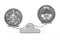 Vintage Silver Flipping Coin with Yes and No Word for Make the Right Choice, Opportunity, Fortune or Decision in Life balancing on