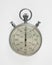 Vintage silver stopwatch on white background