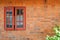 Vintage simple house old brick wall and rustic exterior window