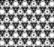 Vintage simple seamless black and white flower