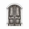 Vintage Sketch Of Engraved Wooden Door With Classical Architectural Details