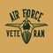 vintage slogan typography air force veteran