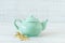 Vintage small green teapot