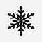 Vintage snowflake black icon
