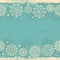 Vintage snowflakes lace seamless banner
