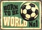 Vintage soccer poster design