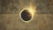 Vintage Solar Eclipse with Golden Halo Illustration