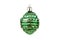 Vintage soviet christmas toy green shiny lantern / glass decoration for the holiday Christmas and New Year
