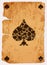 Vintage spades poker cards, vector
