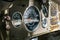 Vintage speedometer / tachometer on old car dashboard - oldti