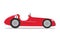 Vintage sport racing car flat formula vector vehicle auto illustration