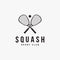 Vintage Squash logo icon vector