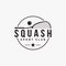 Vintage Squash logo icon vector