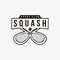 Vintage Squash logo icon vector
