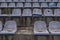 Vintage Stadium Chairs old time not used with dust blue color