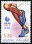 Vintage stamp printed in Finland 1983 show Athletic world championship