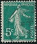 Vintage stamp printed in France circa 1906 shows antique Sower