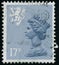 Vintage stamp printed in Great Britain 1984 shows Queen Elizabeth II, Regional Definitives, Wales