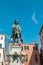 Vintage Statue of Carlo Goldoni under the summer sun Campo San Bartolomeo Venice Veneto Italy Europe EU