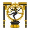 Vintage statue of Indian Lord Shiva Nataraja sculpture engraved on stone