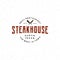 Vintage steak house logo. retro styled grill restaurant emblem. vector illustration