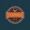 Vintage steak house logo. retro styled grill restaurant emblem. vector illustration