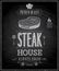 Vintage Steak House Poster - Chalkboard.