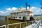 Vintage steamer in the port on the potomac river