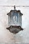 Vintage stone sconce in outdoor thai garden