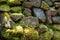 Vintage  stone wall with moss