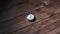 Vintage Stopwatch Lies on Wooden Table and Counts the Seconds, Timelapse