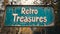 Vintage Store Sign with the Text Retro Treasures - AI Generated