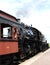 Vintage Strasburg Railroad train engine open air car