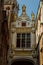 Vintage street in Bruges Belgium.Europe landscape panorama old town