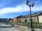 Vintage Street Lamp and the Old Warehouse along Otaru Canal in Japan