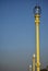 Vintage streetlamps on the territory of Moscow State University with copy space