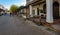 The vintage streets of the village of El Rocio with tourists