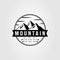 vintage stunning mountain and landscape logo vector illustration design