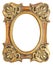 Vintage style antique golden frame isolated on white