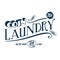 Vintage style clip art inspired by mid-century illustrations  - Coin Laundry Sign.