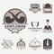 Vintage style design hipster gentleman vector illustration badge design mustache element.