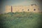 Vintage style Imafe of Ancient Fortress ruins Tel Aphek-Antipatr